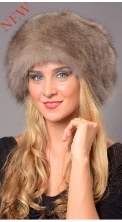 Grey Sapphire Fox Fur Hat